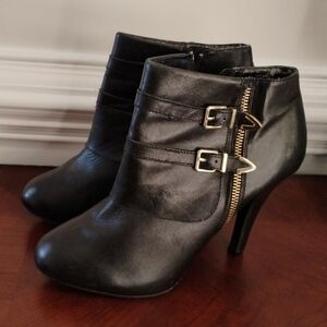 Me Too Black Leather Boots Size 9m